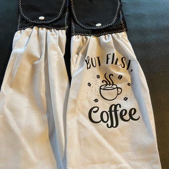 But First, Coffee Hanging Dish Towel, Set of 2 - Picture 2 of 2